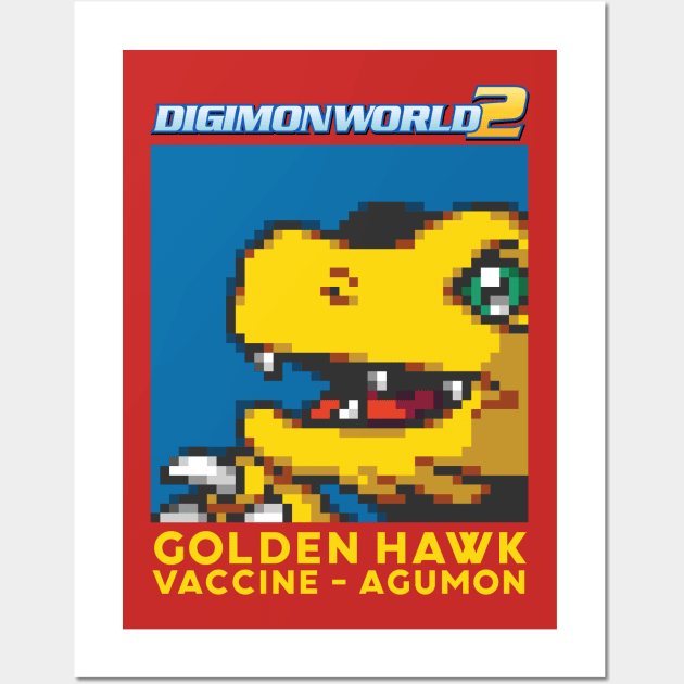 digimon world 2 golden hawk agumon Wall Art by DeeMON